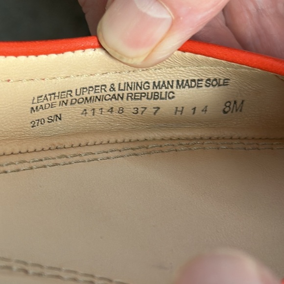 Tory Burch York Orange Leather Ballet Flats 8M - Picture 11 of 11